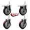 Service Caster 5 Inch Maroon Polyurethane Swivel 34 Inch Threaded Stem Caster Set 2 Total Lock Brakes SCC-TSTTL20S514-PPUB-MRN-34212-2-S-2 - alternate 5